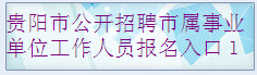 2015年貴州貴陽市屬事業(yè)單位考試網(wǎng)上報(bào)名入口